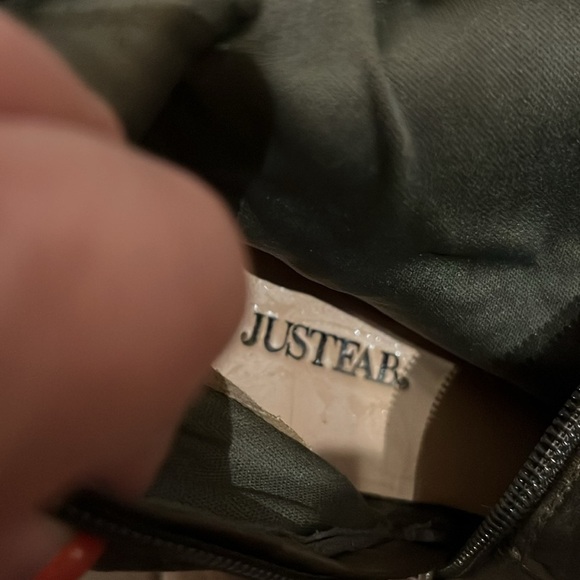 Women’s JustFab Over The Knee Boots, olive green alle WC size 11 zipper - Picture 8 of 10